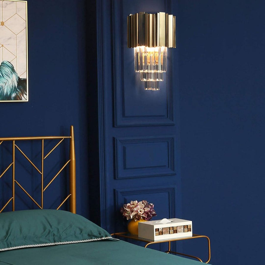 BLOIS Piccolo krištáľové lusterové svetlo, 2xE14, zlaté