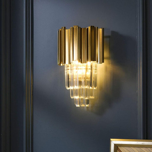 BLOIS Piccolo krištáľové lusterové svetlo, 2xE14, zlaté