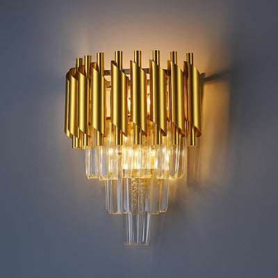 VERSAILLES Piccolo krištáľový luster, 2xE14, zlatý