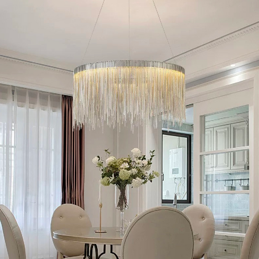 Závesný LED luster s diaľkovým ovládaním ILLUMINA MAGNUS, 32W, studené/teplé/neutrálne svetlo, stmievateľné, lesklý chróm