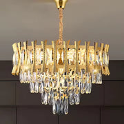 Crystal Luster Buckingham Noble 5xe14, priemer 40 cm, zlato, nastaviteľná výška