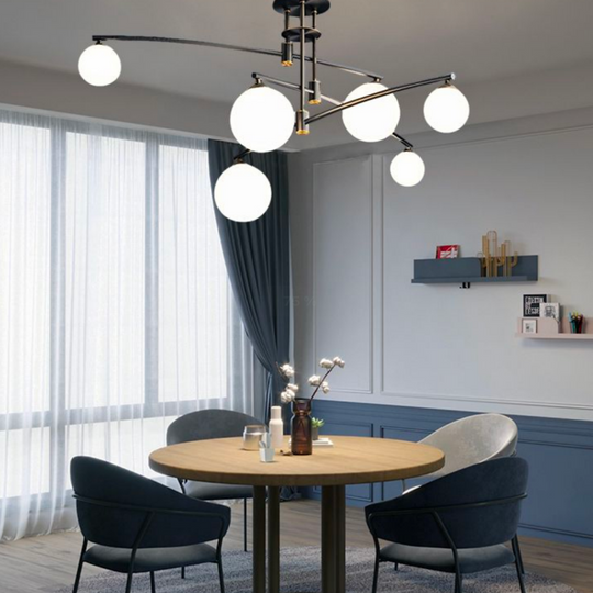 Luster s okrúhlym tienidlom, PENTHOUSE Dome, 6x G9, čierny, kov Moderné lustre Predvolený názov Alessandro Design