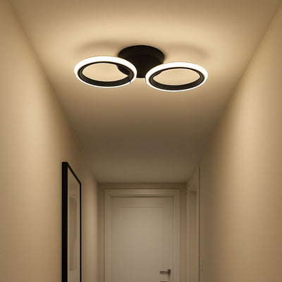 VEĽKÝ LED luster 19W, 2 kruhy, studené/teplé/neutrálne svetlo, čierny