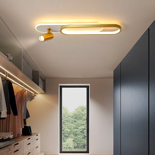 LED luster s nastaviteľným projektorom FISSO Camilla, 49W, studené/teplé/neutrálne svetlo, lesklé zlato