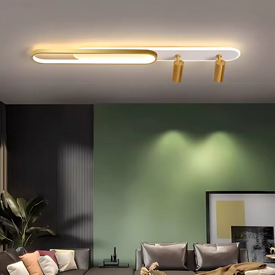 LED luster s nastaviteľným projektorom FISSO Camilla, 69W, studené/teplé/neutrálne svetlo, lesklé zlato