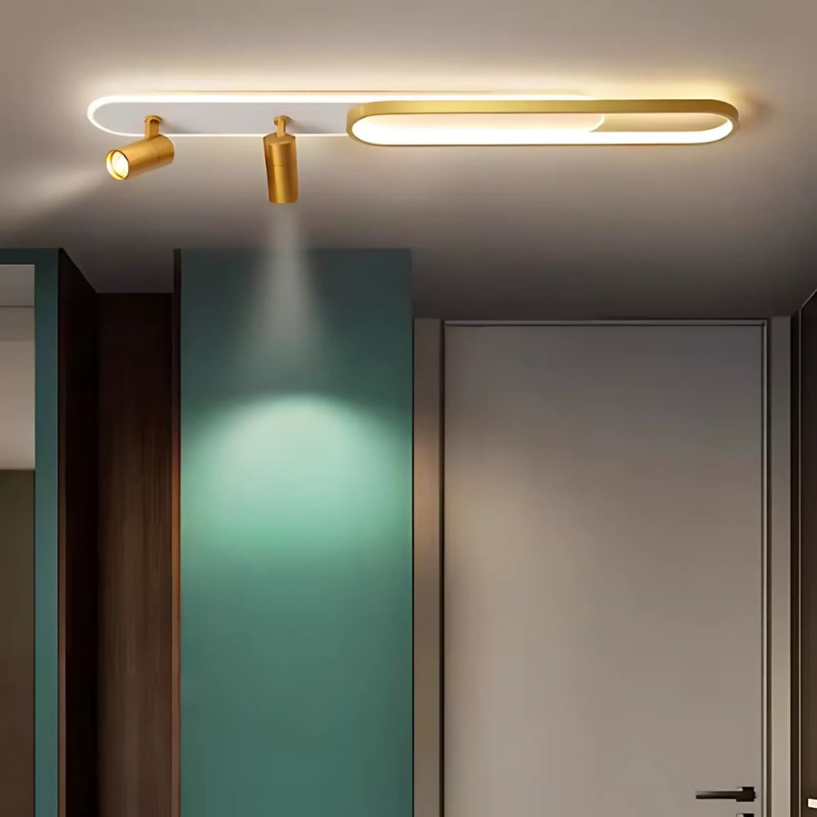 LED luster s nastaviteľným projektorom FISSO Camilla, 69W, studené/teplé/neutrálne svetlo, lesklé zlato