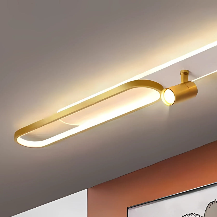 LED luster s nastaviteľným projektorom FISSO Camilla, 69W, studené/teplé/neutrálne svetlo, lesklé zlato
