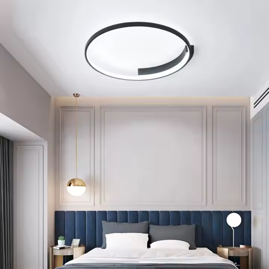LED luster s diaľkovým ovládaním LETIZIA 33W, okrúhly, studené/teplé/neutrálne svetlo, stmievateľné, čierny