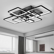 LED túžba s diaľkovým ovládaním, Ella, 8 štvorcov, 210 W, studené/horúce/neutrálne svetlo, nestabilné, čierne