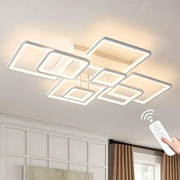 LED túžba s diaľkovým ovládaním, Ella, 8 štvorcov, 154 W, studené/horúce/neutrálne svetlo, nestabilné, biele