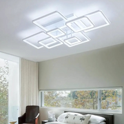 LED túžba s diaľkovým ovládaním, Ella, 8 štvorcov, 154 W, studené/horúce/neutrálne svetlo, nestabilné, biele