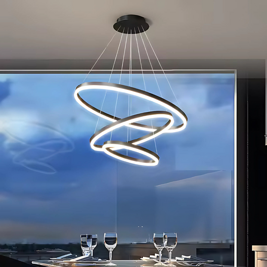 LED závesný luster PAGANO 95W, studené/teplé/neutrálne svetlo, čierny, nastaviteľná výška Moderné lustre Predvolený názov Alessandro Design