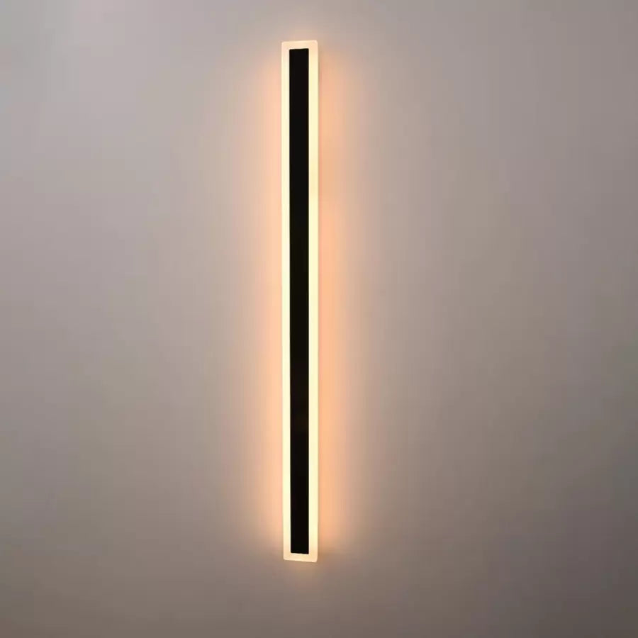 Vonkajšie nástenné LED svietidlo Mack, dĺžka 120 cm, 16 W, IP65, kovové, lineárne, čierne