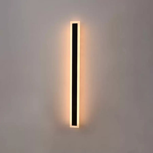 Vonkajšie nástenné LED svietidlo Mack, dĺžka 90 cm, 13 W, IP65, kovové, lineárne, čierne