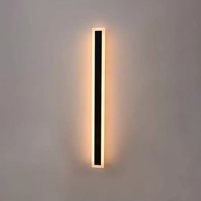 Vonkajšie nástenné LED svietidlo Mack, dĺžka 90 cm, 13 W, IP65, kovové, lineárne, čierne