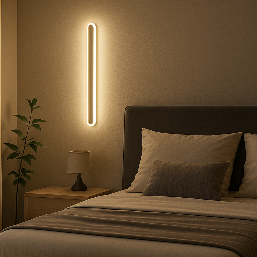 SUHA Vonkajšie nástenné LED svietidlo, dĺžka 50 cm, 6W, IP65, kovové, lineárne, biele