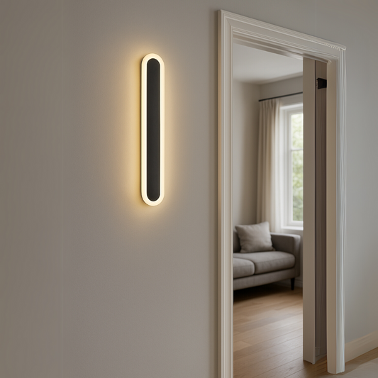 SUHA Vonkajšie nástenné LED svietidlo, dĺžka 70 cm, 10 W, IP65, kovové, lineárne, čierne