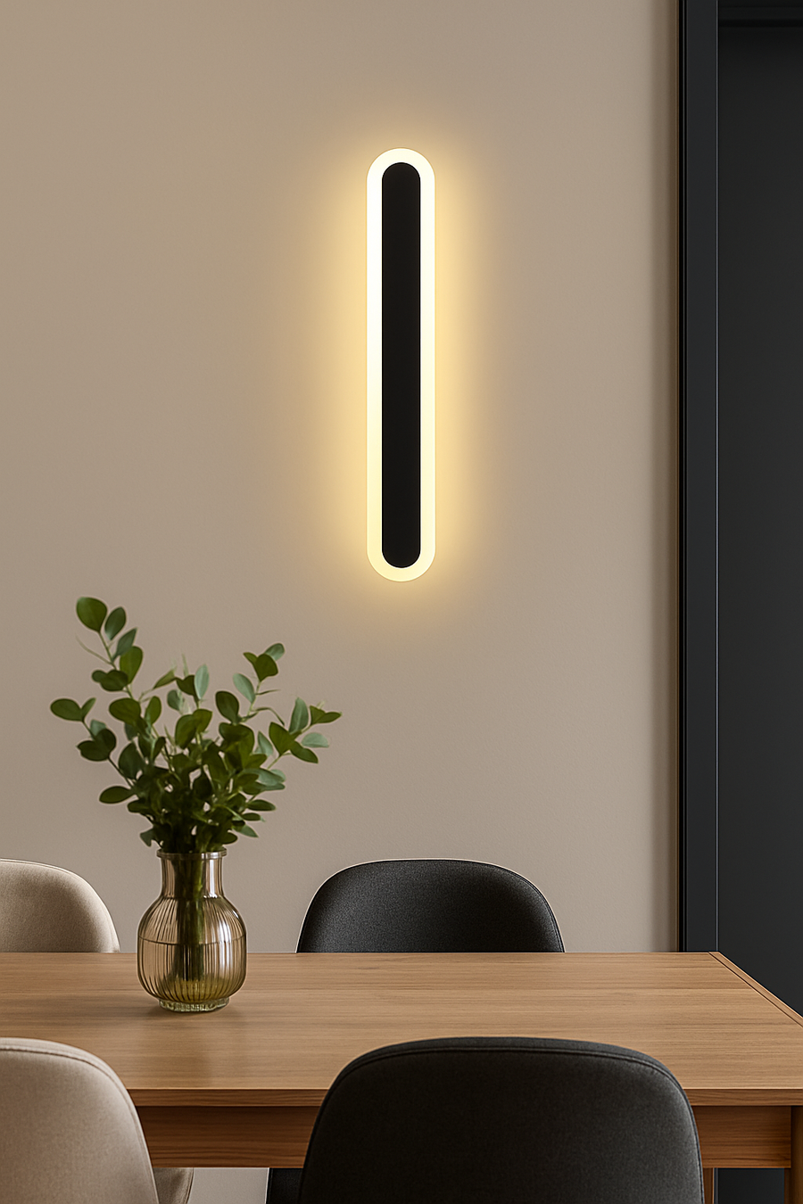 SUHA Vonkajšie nástenné LED svietidlo, dĺžka 90 cm, 13 W, IP65, kovové, lineárne, čierne