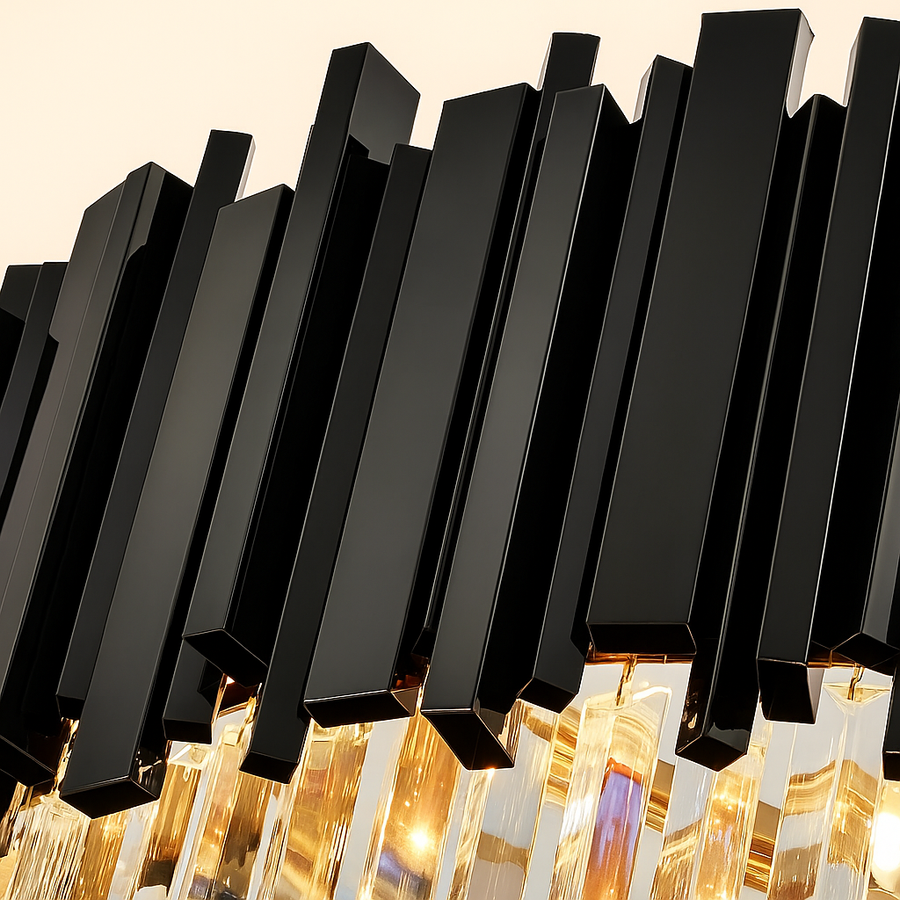 BLOIS Ascender Crystal Luster, 28xE14, Priemer 60cm, Čierny, Nastaviteľná výška