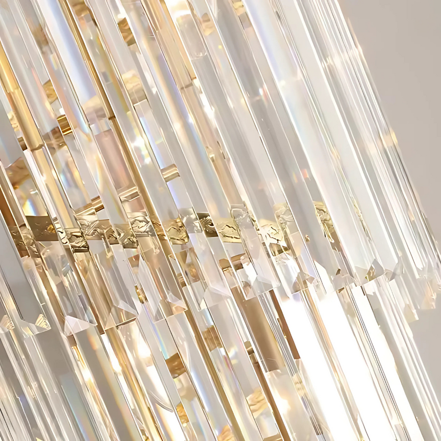 Krištáľový luster BLOIS Ascender E14, priemer 60cm, zlatý, nastaviteľná výška