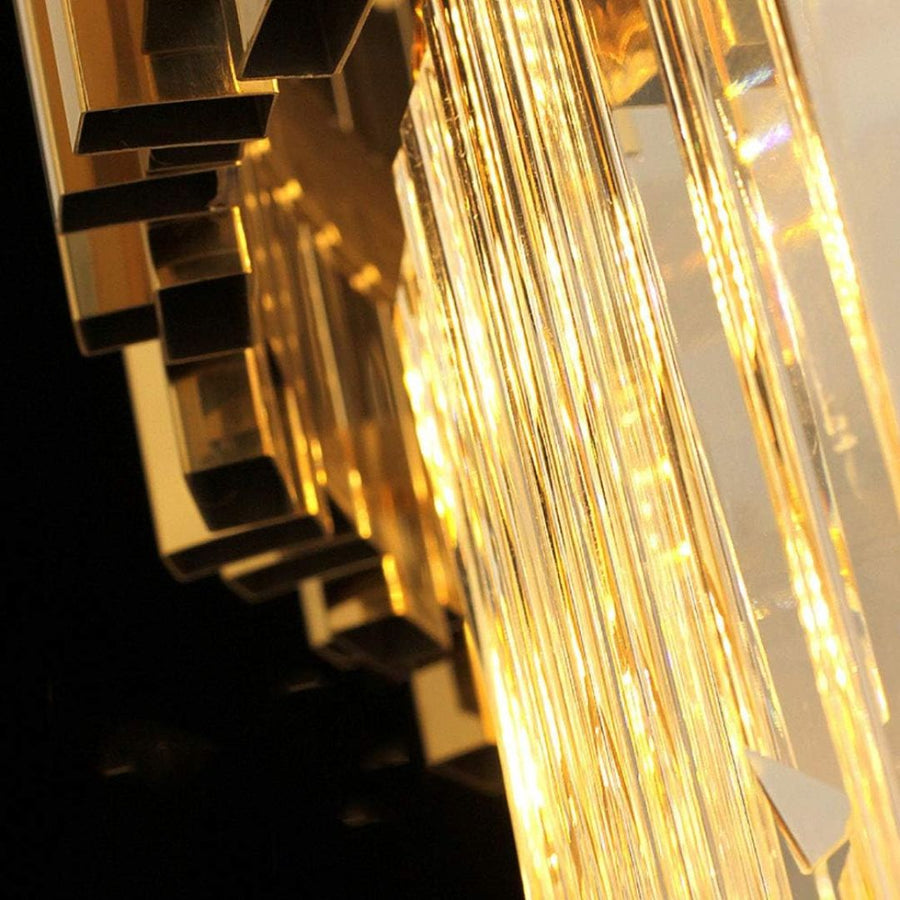 BALMORAL Magno krištáľový luster, 9x E14, priemer 60 cm, zlatý, nastaviteľná výška