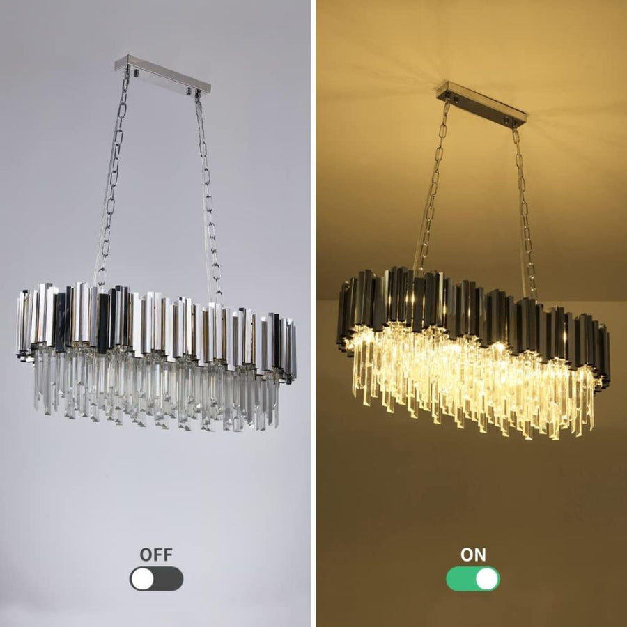 BLOIS Regalis krištáľový luster 10xE14, priemer 80cm, strieborný, nastaviteľná výška