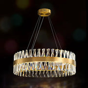 Giuseppe LED luster s diaľkovým ovládaním, Daisy, priemer 80 cm, zlato