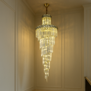 Candelabru Cristal WINDSOR Ascendere, 26xE14, Diametru 60cm, Crom lucios, Inaltime Reglabila