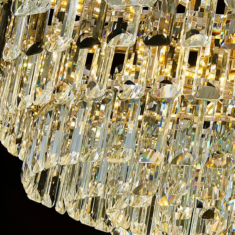 Krištáľový luster FONTAINEBLEAU Supremo, 15x E14, Priemer 75cm, Zlatý, Nastaviteľná výška