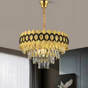 Lustrový krištáľ Pierrefonds eleganza 8x E14, priemer 49 cm, zlato, nastaviteľná výška