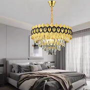 Lustrový krištáľ Pierrefonds eleganza 8x E14, priemer 49 cm, zlato, nastaviteľná výška