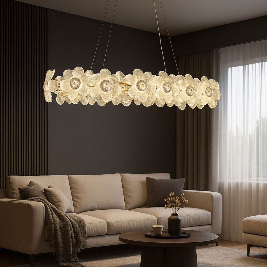 Cadenza Allegro krištáľový luster, 20x E14, nastaviteľná výška, zlatý