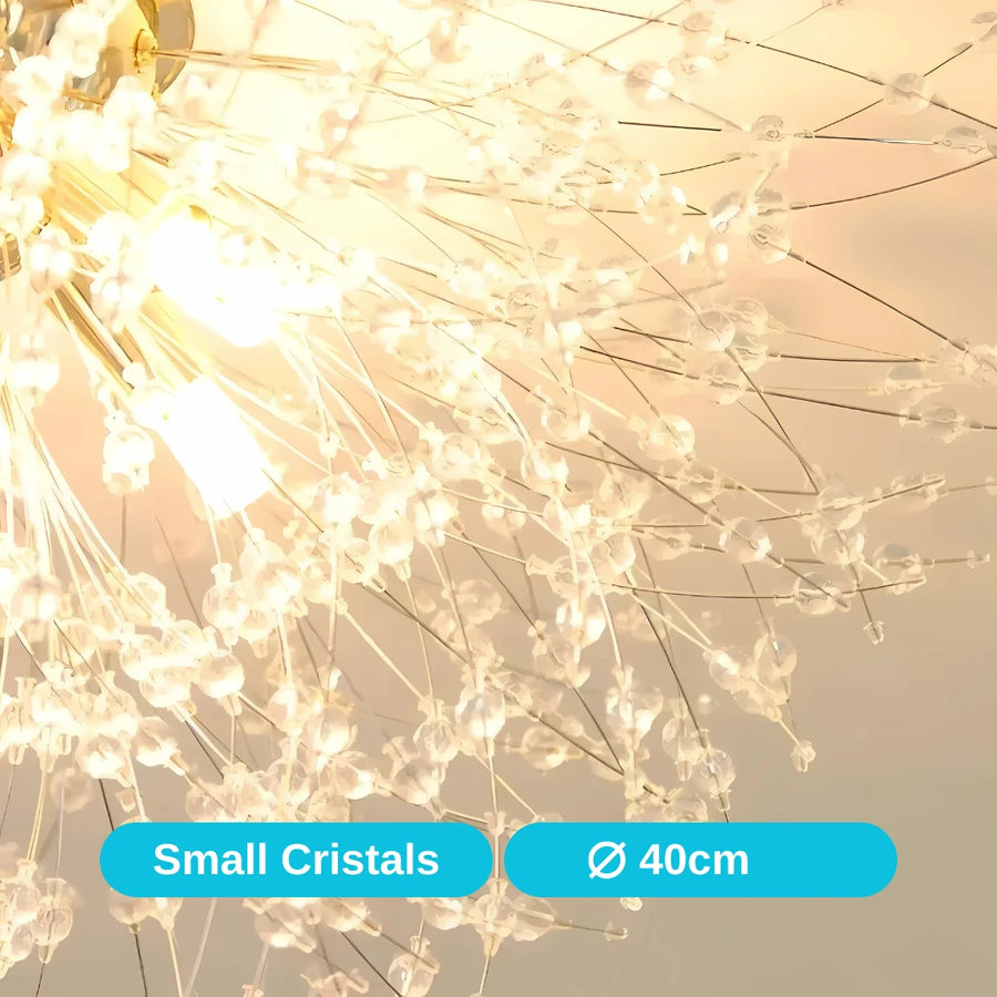 Crystal Luster Rondo Vivace, 5x G9, 38 cm, zlato