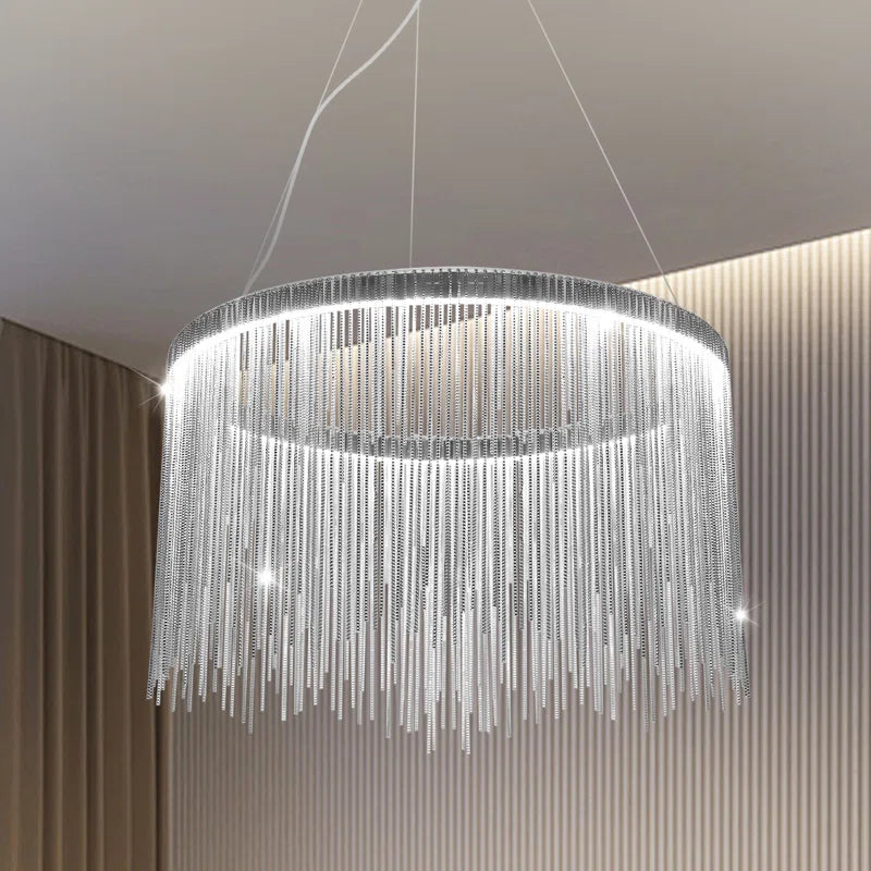 Závesný LED luster s diaľkovým ovládaním ILLUMINA MAGNUS, 32W, studené/teplé/neutrálne svetlo, stmievateľné, lesklý chróm