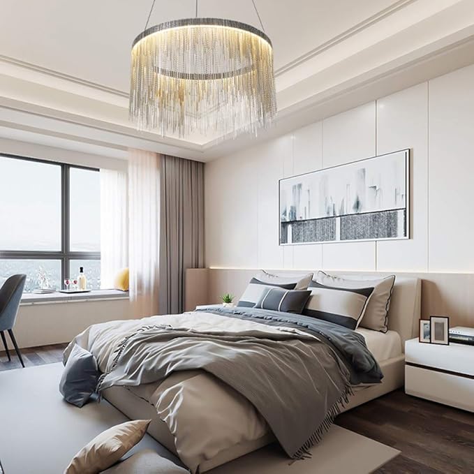 Závesný LED luster s diaľkovým ovládaním ILLUMINA MAGNUS, 32W, studené/teplé/neutrálne svetlo, stmievateľné, lesklý chróm