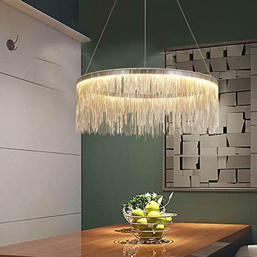 Závesný LED luster s diaľkovým ovládaním ILLUMINA MAGNUS, 32W, studené/teplé/neutrálne svetlo, stmievateľné, lesklý chróm