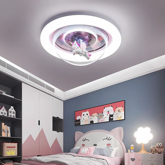 LED luster UNICORN, 104W, studené/teplé/neutrálne svetlo, ružový