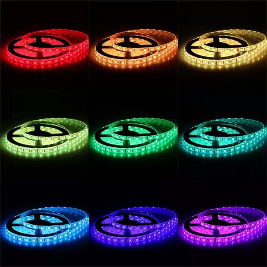 Sada LED pásikov 2835 s diaľkovým ovládaním, RGB, 10W/m, 5m, IP44