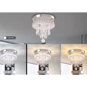 Round Alberian Led Led, 20 W, studené/horúce/neutrálne svetlo, kryštál, lesklý chróm