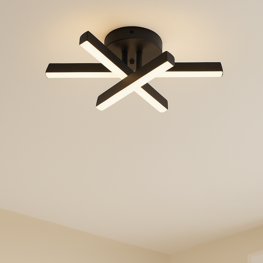 LED luster Diego, 18W, čierny, kov, studené/teplé/neutrálne svetlo