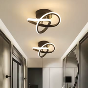 LED LED vrcholy nekonečné, 42 W, 2 kruhy, studené/horúce/neutrálne svetlo, čierna