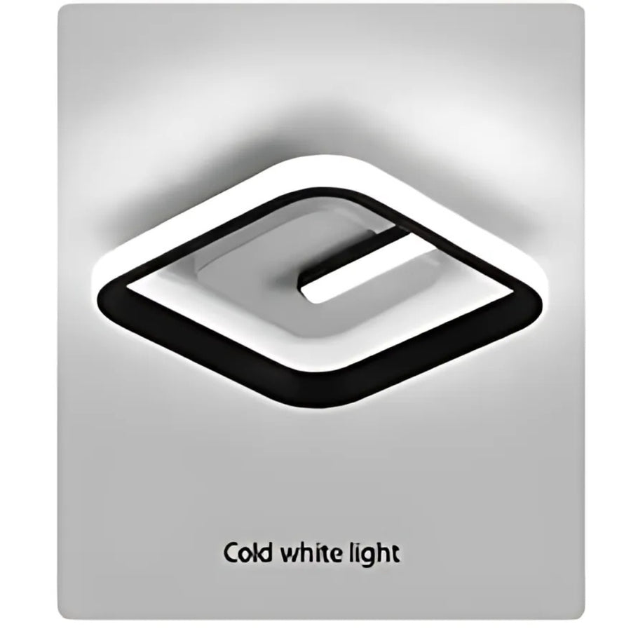 LED luster VICTORIA 19W, štvorcový, studené/teplé/neutrálne svetlo, čiernobiely