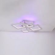 Lust Led Nova Rhomba s kryštálmi, 4 svetelné zdroje, RGB, diaľkové ovládanie, 60 W, lesklý chróm