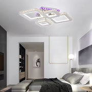 Lust Led Nova Rhomba s kryštálmi, 4 svetelné zdroje, RGB, diaľkové ovládanie, 60 W, lesklý chróm