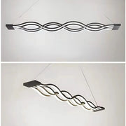 Závesný LED luster s diaľkovým ovládaním WAVE 76W, lineárny, studené/teplé/neutrálne svetlo, stmievateľný, čierny, výškovo nastaviteľný