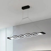 Závesný LED luster s diaľkovým ovládaním WAVE 76W, lineárny, studené/teplé/neutrálne svetlo, stmievateľný, čierny, výškovo nastaviteľný