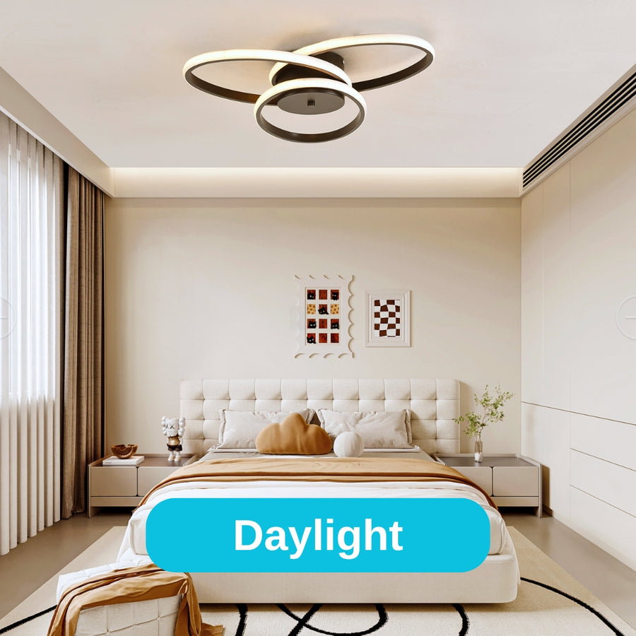 LED luster s diaľkovým ovládaním ECATERINA 59W, studené/teplé/neutrálne svetlo, stmievateľné, čierny, výškovo nastaviteľný