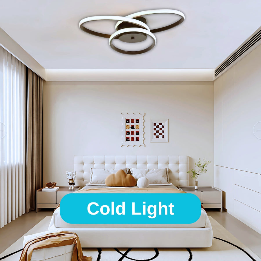 LED luster s diaľkovým ovládaním ECATERINA 59W, studené/teplé/neutrálne svetlo, stmievateľné, čierny, výškovo nastaviteľný