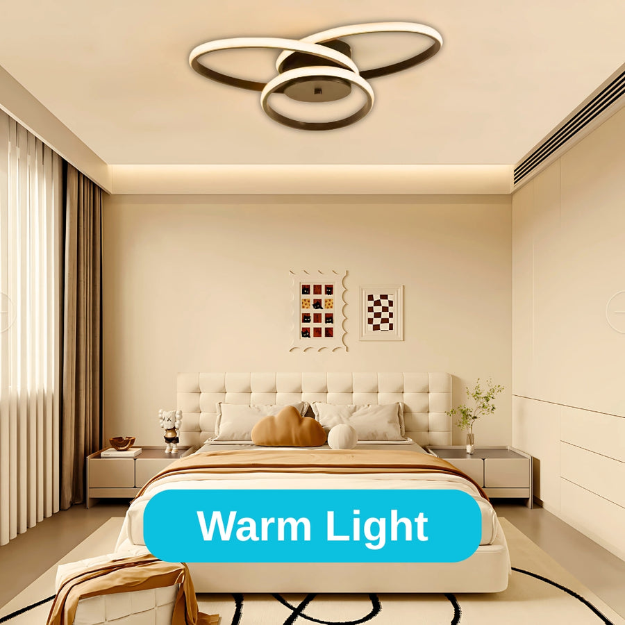 LED luster s diaľkovým ovládaním ECATERINA 59W, studené/teplé/neutrálne svetlo, stmievateľné, čierny, výškovo nastaviteľný
