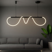 Pozastavená Lustra LED Acril Divino 25W s diaľkovým ovládaním, lúč, 3000K, čierna